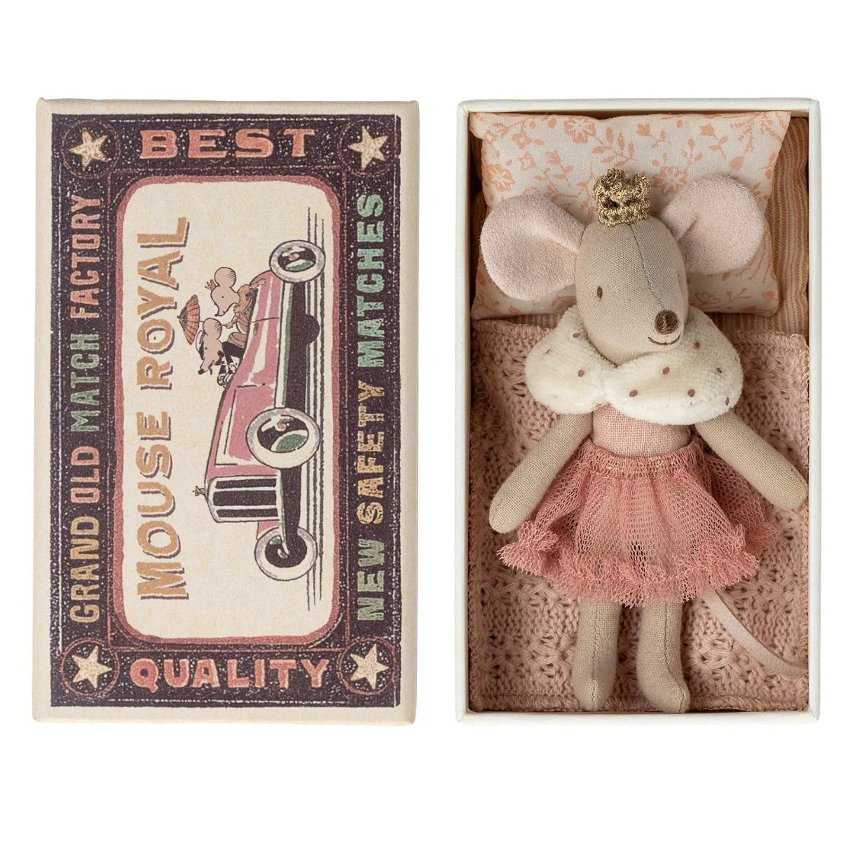 maileg-souris-princesse-petite-soeur-dans-une-boite-dallumettes-les-petits-602162 Maileg - Souris princesse – Image 1