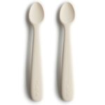Mushie - Lot de 2 cuillères en silicone Ivory