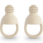 Mushie - Lot de 2 grignoteuses en silicone Shifting sands